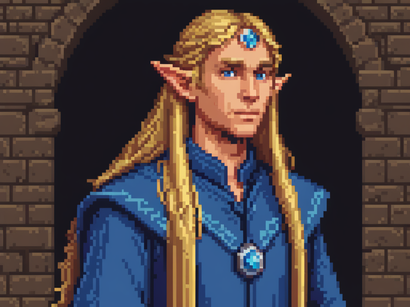 31073224-4284664427-pixel art of a elf man with long blonde hair, a young wizard wearing blue robes, cinematic film still, from Dungeons & Dragons.png